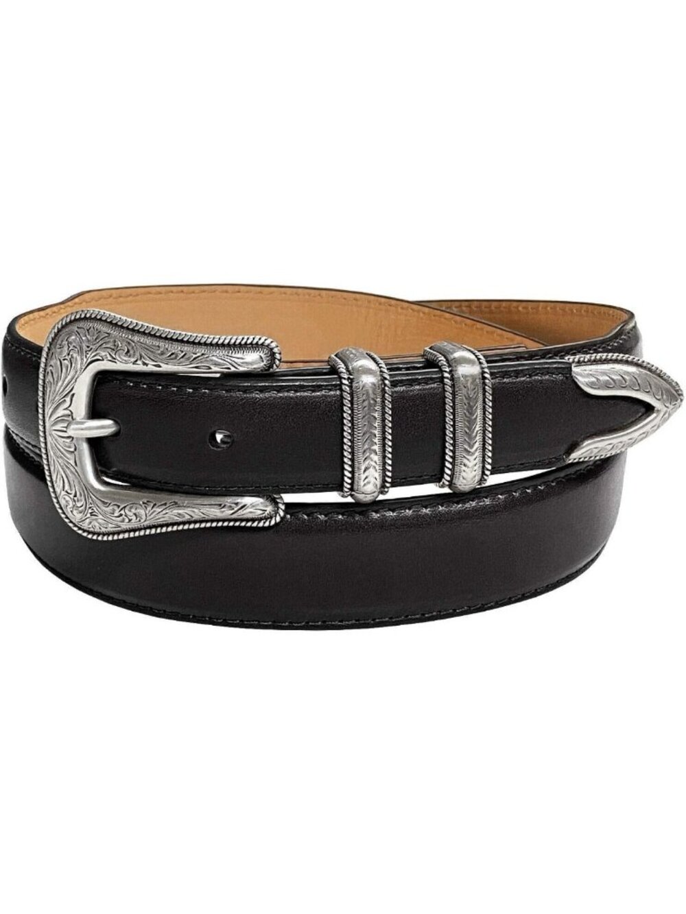 Genuine Full-Grain Cowhide Leather Dress Belt 1-1/8" Tapered Strap, Versatile